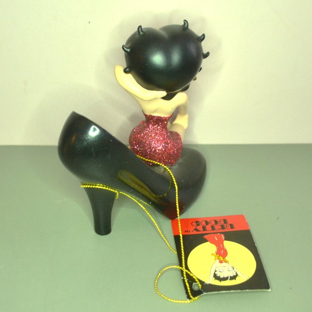 Set Of 4 Betty Boop Figures/Ornaments Shopping Bag High Heels Martini Glass - Picture 10 of 14